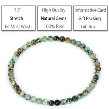 QOGIR African Turquoise Bracelet for Spiritual Growth and Style