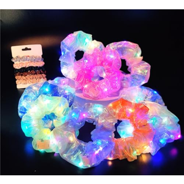 Light Up Scrunchies Party Favor for Women & Girls - LED Hair Accessories