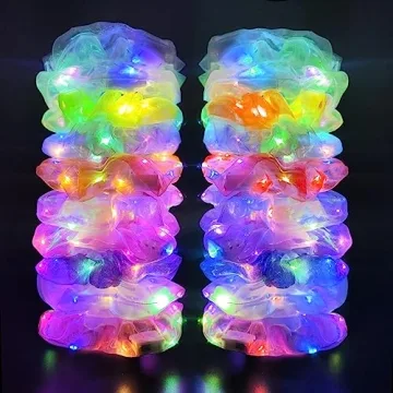 Glow in the Dark Light Up Scrunchies for Parties