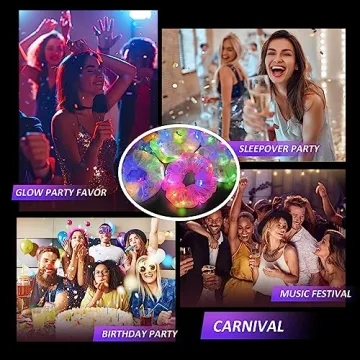 Glow in the Dark Light Up Scrunchies for Parties