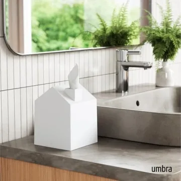 Umbra Casa Tissue Box Cover - Whimsical House Design