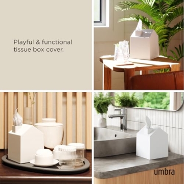 Umbra Casa Tissue Box Cover - Whimsical House Design