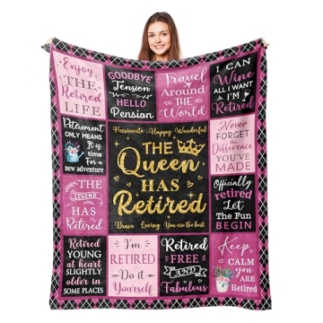 Thoughtful Retirement Gifts for Women - Cozy Blanket 50" X 60"