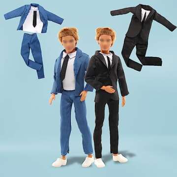 Miunana Lot Boy Doll Outfits - 12 Item Set for Imaginative Play