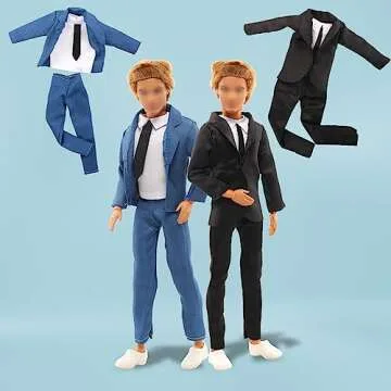 Miunana Lot Boy Doll Outfits - 12 Item Set for Imaginative Play