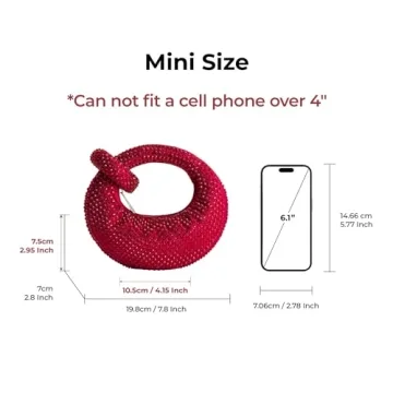 JW PEI Women's Abacus Top Handle Bag - Artifical Crystal Red - Mini