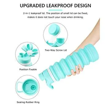 Nefeeko 26oz Collapsible Water Bottle for Travel