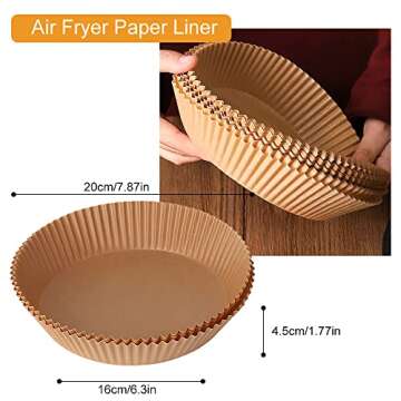 Top Non-Stick Air Fryer Disposable Liners – 100PCS