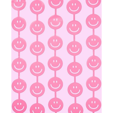 Vibrant Smiley Face Pink Foil Curtain Party Decorations