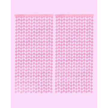 Vibrant Smiley Face Pink Foil Curtain Party Decorations