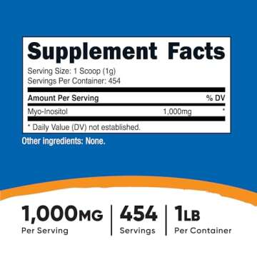 Nutricost Inositol Powder 1LB (454 Grams) - Gluten Free, Non-GMO