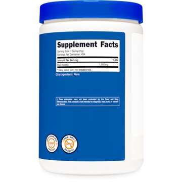 Nutricost Inositol Powder 1LB (454 Grams) - Gluten Free, Non-GMO