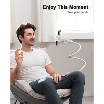 SAIJI Gooseneck Phone Holder Flexible Hands-Free Mount