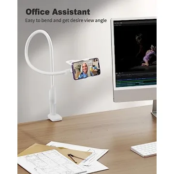 SAIJI Gooseneck Phone Holder Flexible Hands-Free Mount