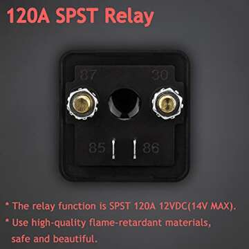 Hamolar 2 Pack 12V DC 120A Starter Relay Switch Car Heavy Duty Split Charge Continuous Duty 4 Termin...