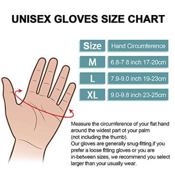 ViGrace Winter Touchscreen Gloves for Men & Women with 3 Fingers Dual-layer Touch Screen Warm Lined Anti-Slip Thermal Knit Driving Texting Glove(Black, Large)