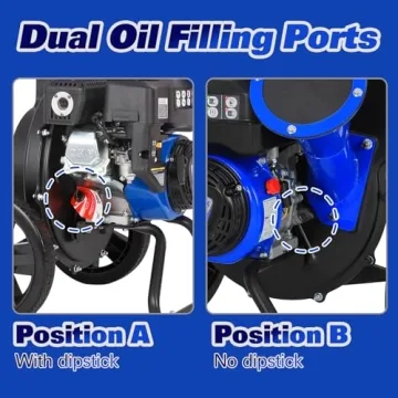 BILT HARD Wood Chipper Powerful 7.5 HP Multi-Function Shredder