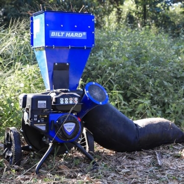 BILT HARD Wood Chipper Powerful 7.5 HP Multi-Function Shredder