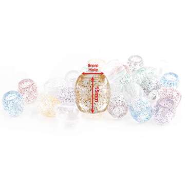 126-Piece Gold Bead Jewelry Making Kit – DIY Hair Braiding, Bracelets & Crafts – Festive Galacti...