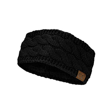 C.C Soft Warm Cable Knit Fuzzy Ear Warmer Headband