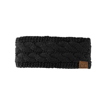 C.C Soft Warm Cable Knit Fuzzy Ear Warmer Headband