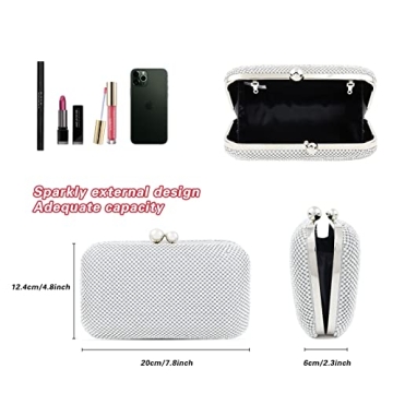 topfive Rhinestones Clutch Evening Bag for Women