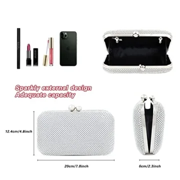 topfive Rhinestones Clutch Evening Bag for Women