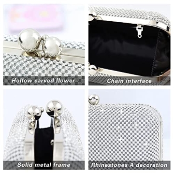 topfive Rhinestones Clutch Evening Bag for Women