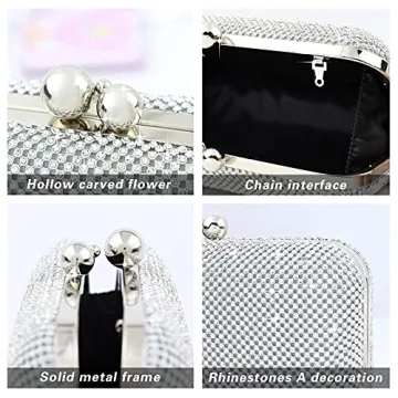 topfive Rhinestones Clutch Evening Bag for Women