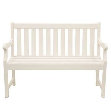 Décor Therapy Outdoor Bench - Comfort for Two in White