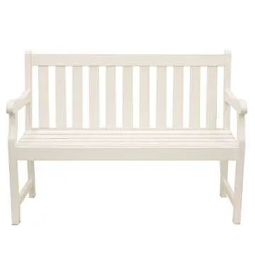 Décor Therapy Outdoor Bench - Comfort for Two in White
