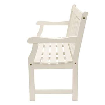 Décor Therapy Outdoor Bench - Comfort for Two in White