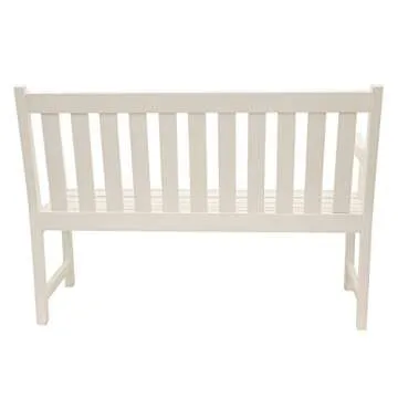 Décor Therapy Outdoor Bench - Comfort for Two in White