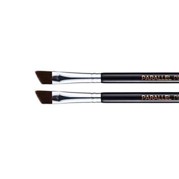 Parallel Products - The BROW Brush - (2 Pack) Premium Angled Eyebrow Brush for Powder, Henna, Cream, Tint, Makeup, Gel, Lamination and Wax
