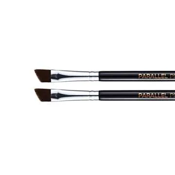 Parallel Products - The BROW Brush - (2 Pack) Premium Angled Eyebrow Brush for Powder, Henna, Cream, Tint, Makeup, Gel, Lamination and Wax
