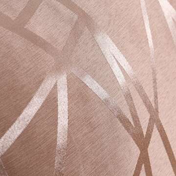 CaliTime Pack of 2 Throw Pillow Covers Cases for Couch Sofa Home Decor Modern Shining & Dull Contrast Triangles Abstract Lines Geometric 18 X 18 Inches Dusty Pink