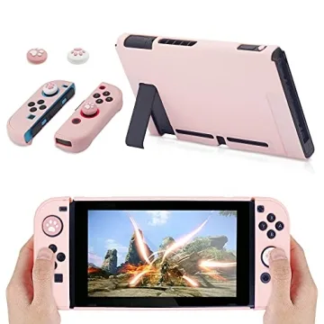 BRHE Pink Nintendo Switch Case Accessories Kit for Gamers