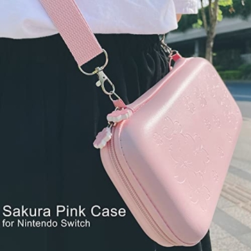 BRHE Pink Nintendo Switch Case Accessories Kit for Gamers
