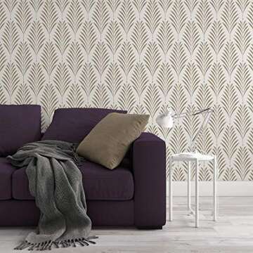 Fern Pattern Wall Stencil - Fern Wall Stencil, Stencils, Wall Stencil, Stencil for Painting - Wall Stencils for DIY Home Decor Projects