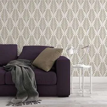 Fern Pattern Wall Stencil - Fern Wall Stencil, Stencils, Wall Stencil, Stencil for Painting - Wall Stencils for DIY Home Decor Projects