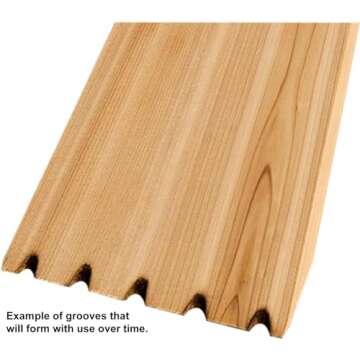 Grill Dog Cedar Hog BBQ Grill Brush Scraper - Natural Cedar Wood for Safe Cleaning