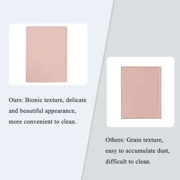 ZBEIVAN 12x9 Inches Portable Folding Makeup Mirror, Frameless PU Leather Desk Mirror with Stand for Camping Travel Tabletop Personal, Pink