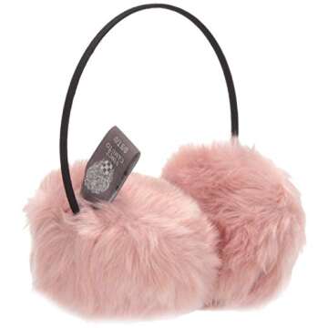 Vince Camuto Women's Thin Band Faux Fur Earmuffs, Blush, One Size