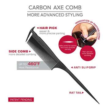RED by Kiss Carbon Axe Comb Heat Resistant Hair Tool