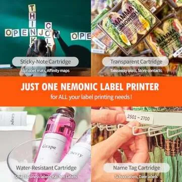 MANGOSLAB Nemonic Label Printer | Inkless Bluetooth Thermal Label Printer for Small Business | Portable Wireless Printer & Durable Shipping Label Maker | Printer Label Machine (Gen 1 MIP-001LW)
