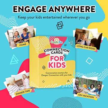 Valentine's Day Gift for Kids - 101 Connection Cards - Engaging and Fun Conversation Cards for Ages 3 and Up to Help Improve Self-Confidence, Build Deeper Connections, and Strengthen Family Bonds