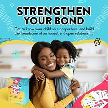 Valentine's Day Gift for Kids - 101 Connection Cards - Engaging and Fun Conversation Cards for Ages 3 and Up to Help Improve Self-Confidence, Build Deeper Connections, and Strengthen Family Bonds