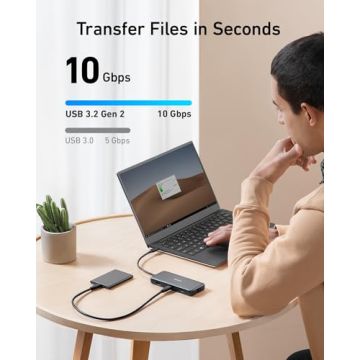 Anker 555 USB-C Hub (8-in-1), with 100W Power Delivery, 4K 60Hz HDMI Port, 10Gbps USB C and 2 A Data Ports, Ethernet microSD SD Card Reader, for MacBook Pro More