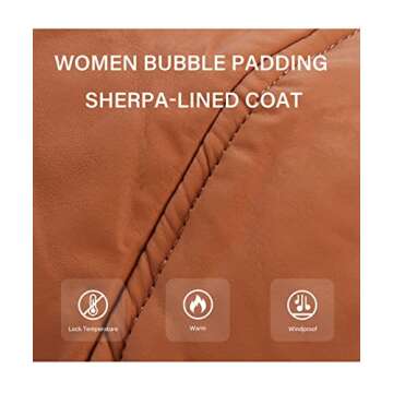 Bellivera Women's Winter Puffer Jacket Cold resistant patchwork plush lining Coat with Removable Fur Collar Hooded and Belted 5528CAMELXXL