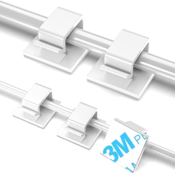 100 PCS Adhesive Cable Clips - Ultimate Cord Organizer for Home & Car